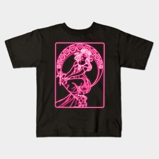 Alphonse Mucha Neon Kids T-Shirt